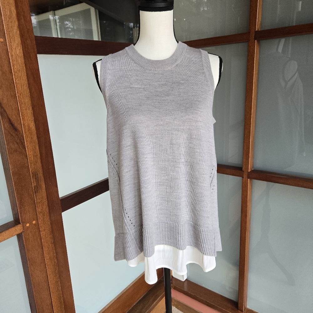 Athleta Gray Ribbed Sweater